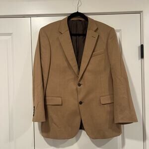 Nordstrom Men's Shop Camel‎ Hair Sports Coat Tan Size 44 Regular
